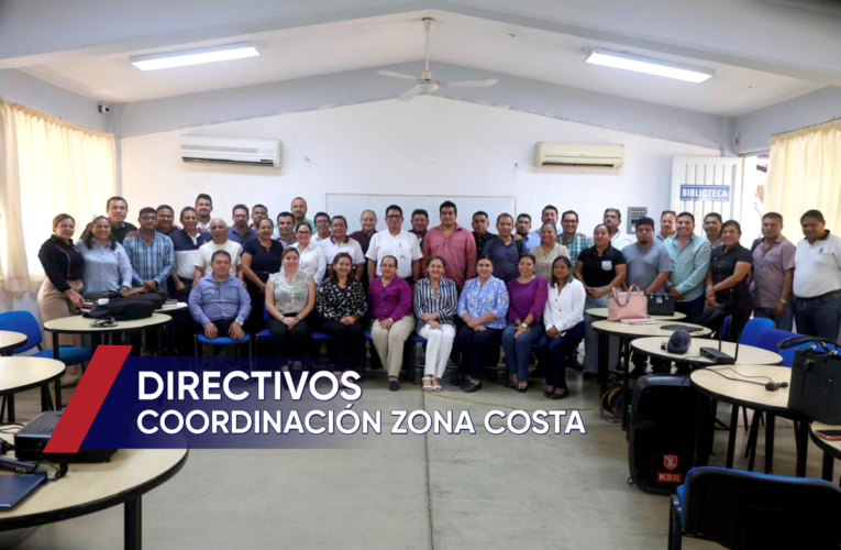 Se reúnen directores de centros educativos de la Coordinación de Zona Costa del Cobach