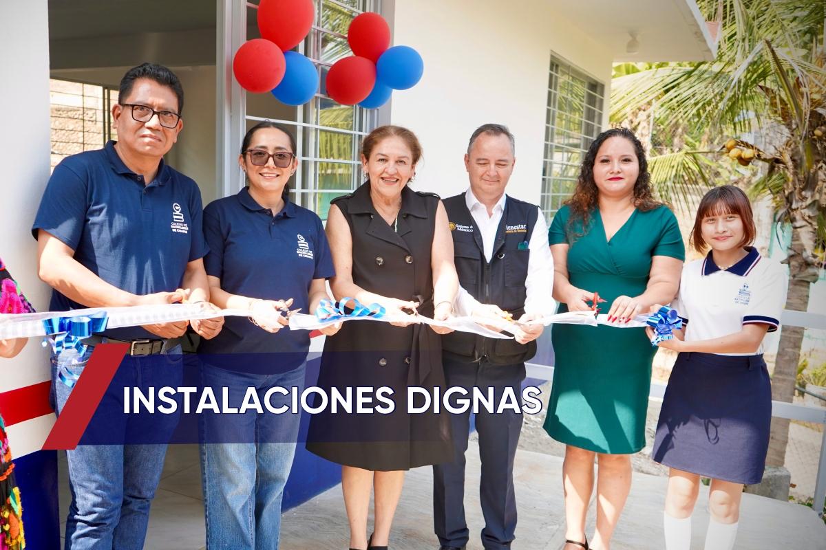 En el plantel 70 Tapachula Norte, la directora general, Viridiana Figueroa García, participó en la inauguración de obras del programa “La Escuela es Nuestra”