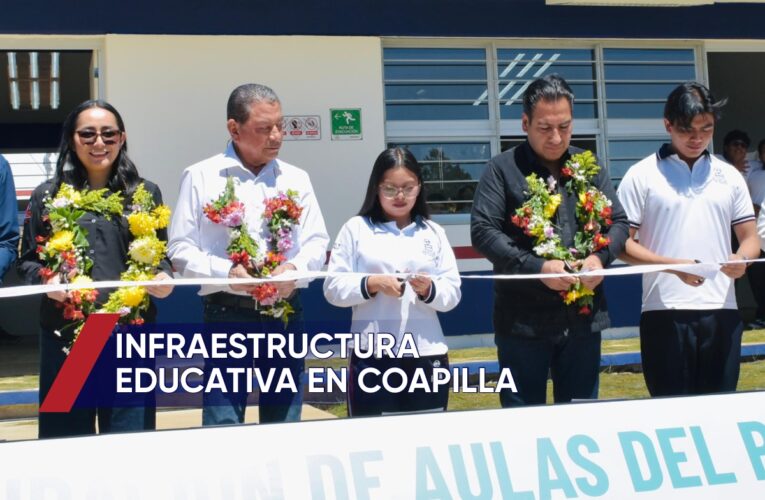 Inauguran nuevas aulas en el plantel 102 de Coapilla