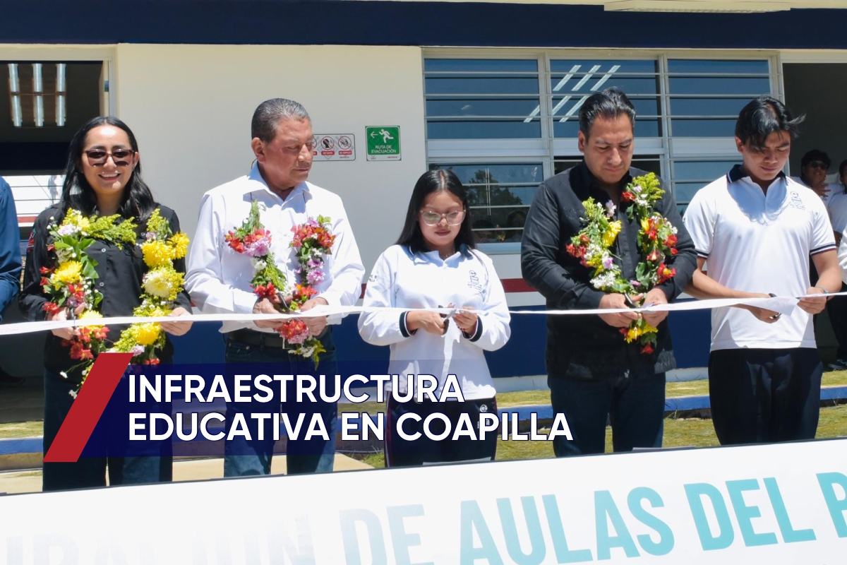 La obra fortalece la infraestructura educativa y beneficiará a más de 200 estudiantes del nivel medio superior en el municipio.