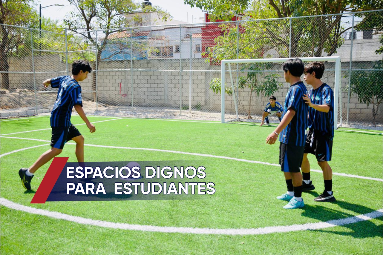 Más de 1,400 estudiantes se benefician con nuevas instalaciones construidas a través del programa La Escuela es Nuestra, con una inversión de 1.5 millones de pesos.