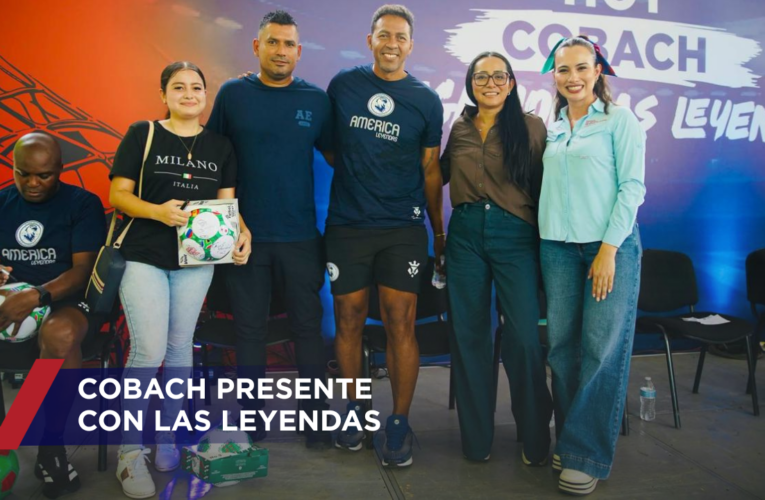 El Cobach inspira a sus estudiantes con la convivencia “Juega con las Leyendas del Fútbol”
