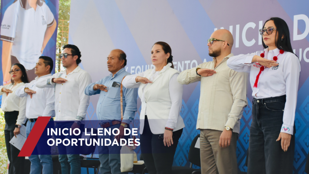 La directora general, Viridiana Figueroa García, dio la bienvenida a la comunidad estudiantil de los 338 centros escolares y anunció una inversión de 10 millones 26 mil 320 pesos para equipamiento y material educativo de los municipios históricamente olvidados