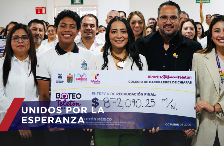  COBACH recauda más de 872 mil pesos para el Teletón y supera en 12 % la meta del año pasado